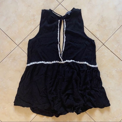 Honey Punch Large Black Keyhole Romper