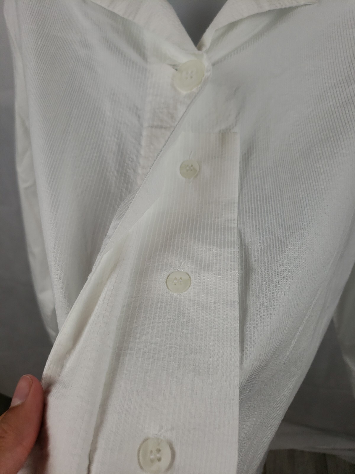 EUC Spirithouse white Button Down Top Size M Cott… - image 3