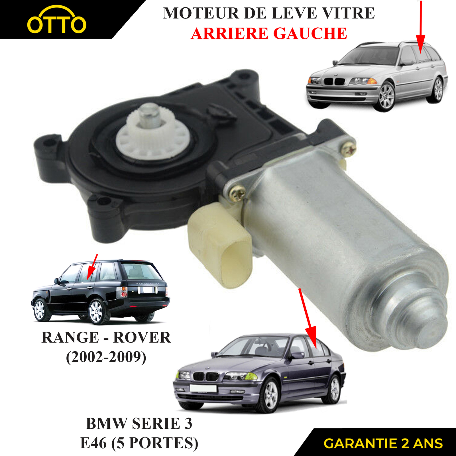 Moteur lève-vitre arrière gauche BMW E46 Touring pour remplacer un moteur grillé