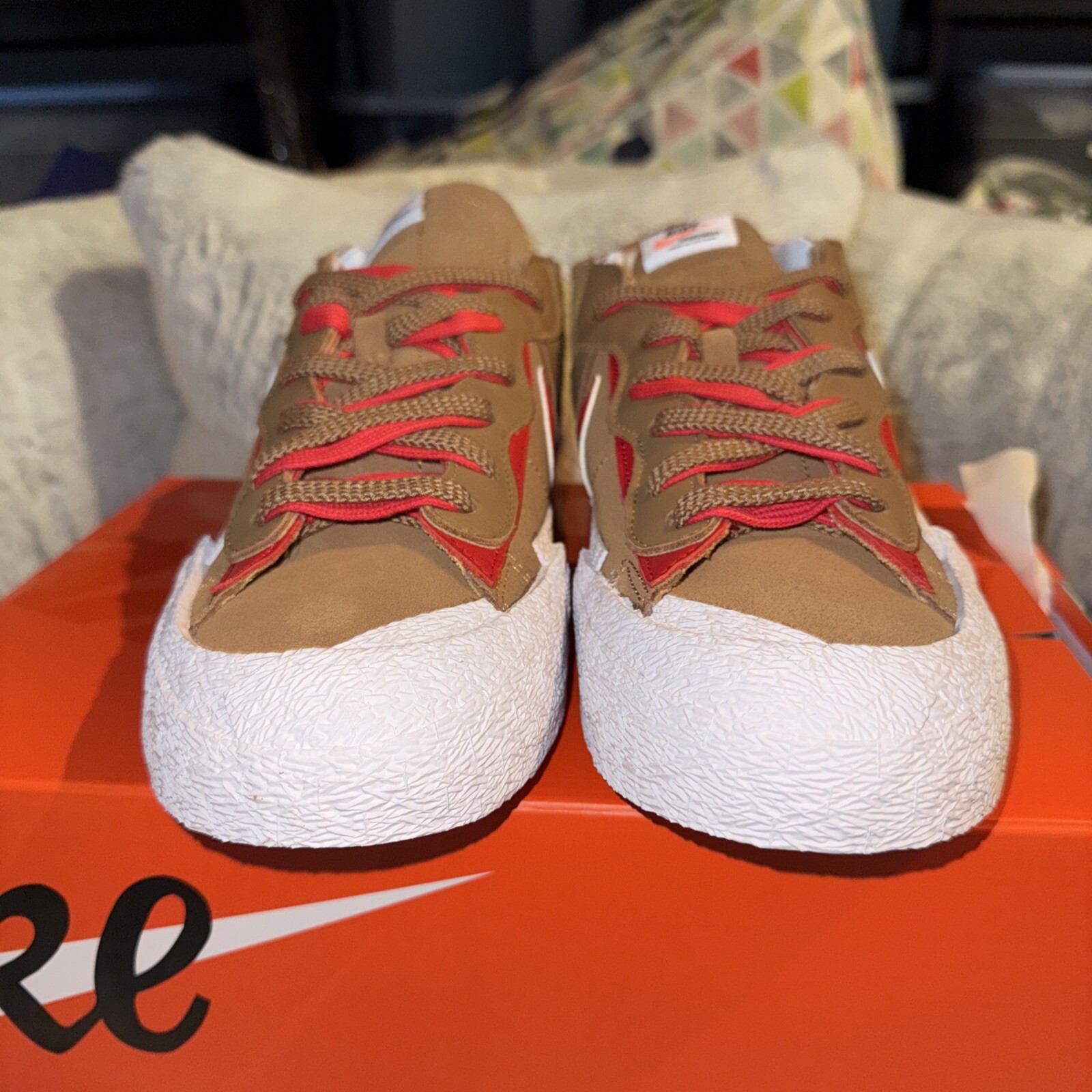 SACAI X NIKE Nike Blazer Low x Sacai Uomo Taglia 11 Donna Taglia 12 5 British Tan DD1877 200