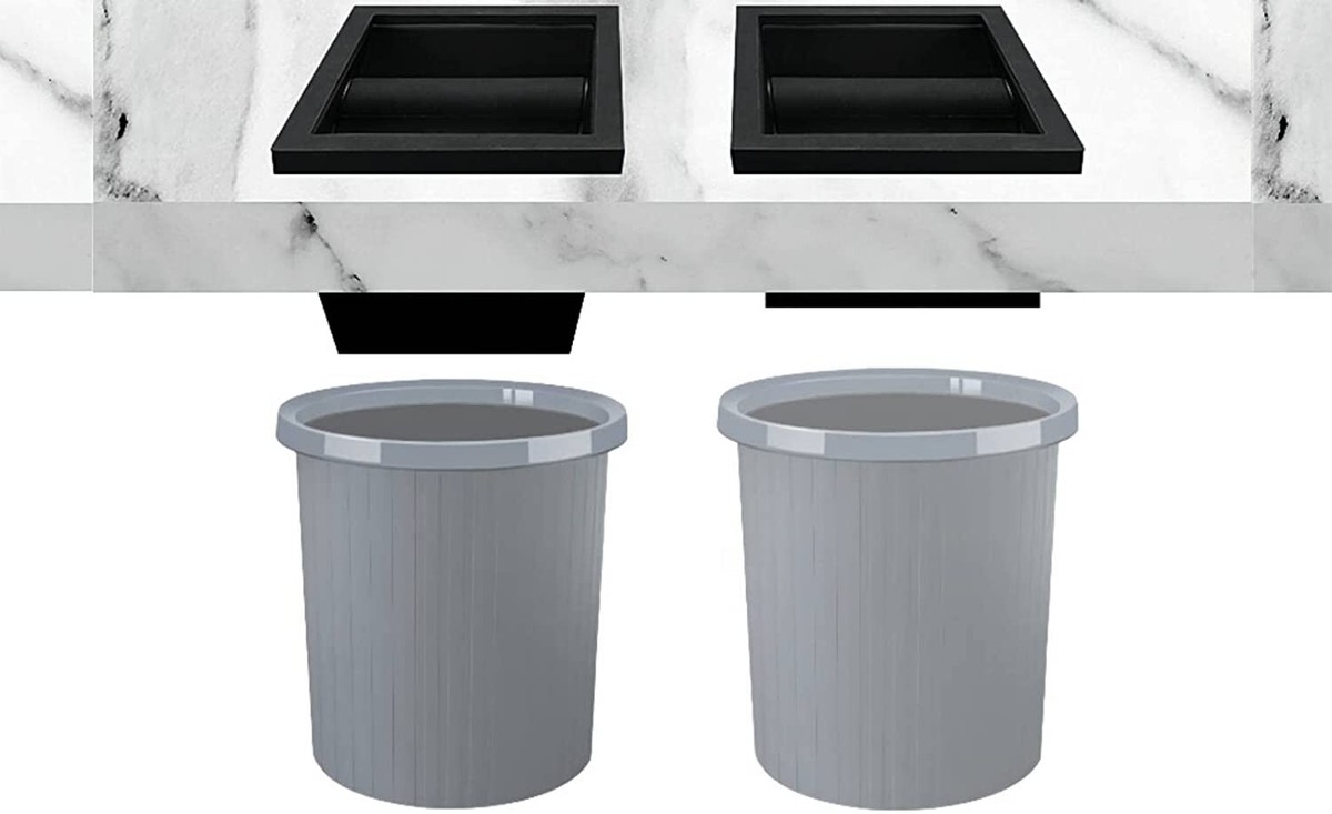 Built-In Espresso Knock Box - Stainless Steel Bottomless Design With Rubber Bar For Quiet Puck Disposal