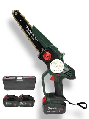 OXFORD Mini Elettrosega Motosega a doppia batteria 8'' Taglia Rami 88vF 8000mAH CH0602
