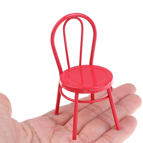 Dollhouse Miniature 1:12 Metal Chair Model Dolls House Furniture AccessorieLI - Picture 8 of 12