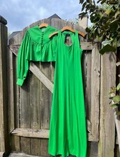 VTG 70s Green Dress/Jacket Set