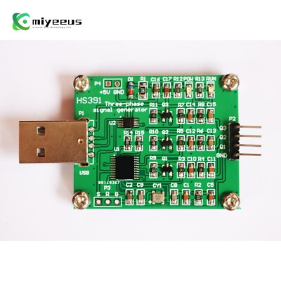 New HS391 USB 1Hz-5kHz Signal Generator Module Three-phase Sine Wave my23