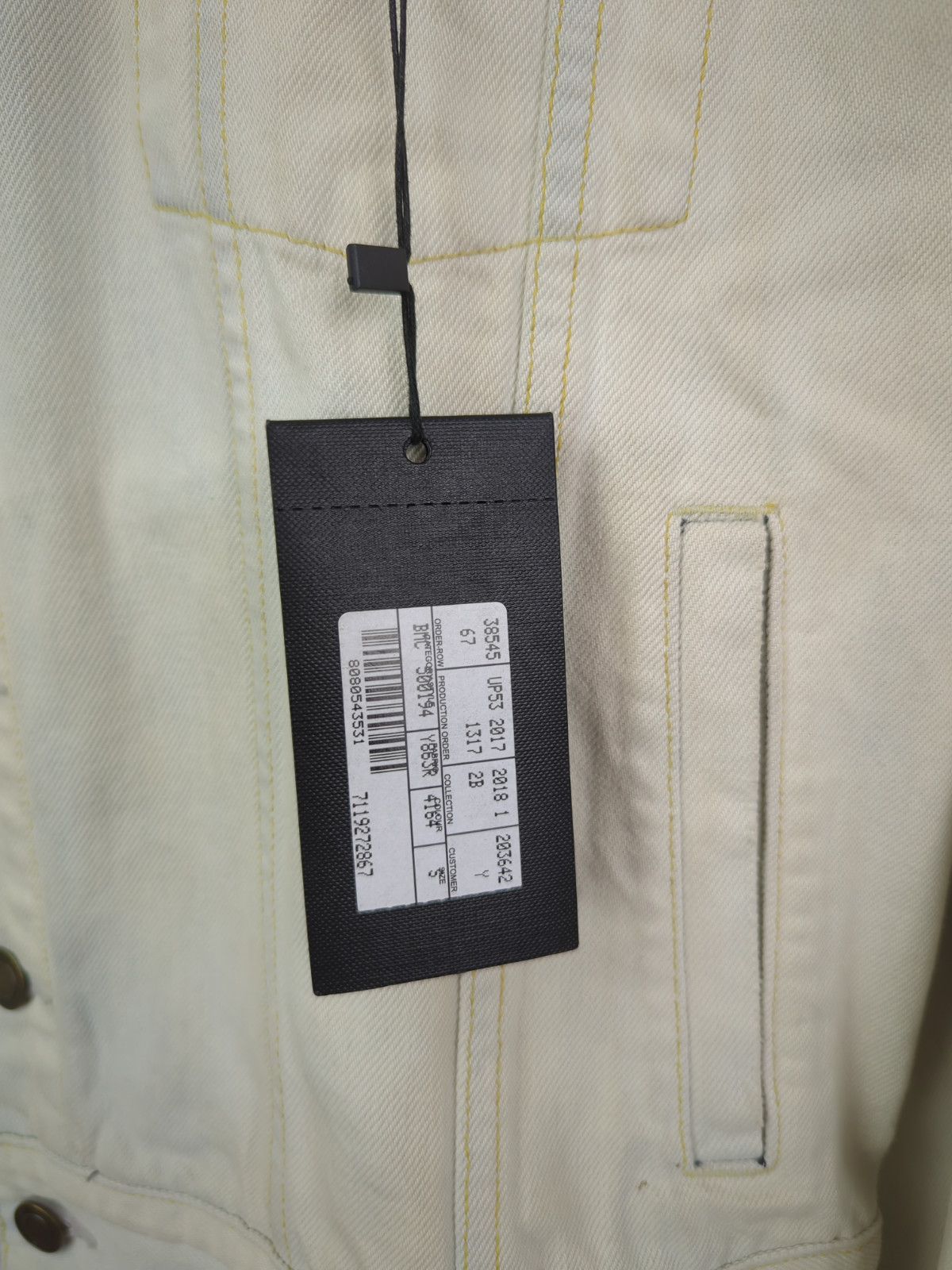 NWT SS18 SAINT LAURENT PARIS Men's Sz S Blue Denim Trucker Jacket Light Wash image 6