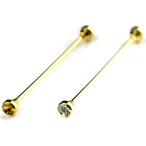 2 Packs Men Collar Pin Necktie Tie Clip Brooch Bar Gold Color Business Jewelry - Picture 7 of 13