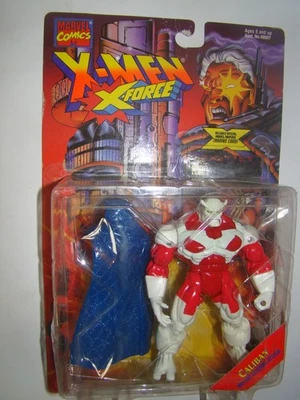 caliban x-men x-force toy biz 1995 blister ouvert avec sa cape et 1 trading card - Photo 1/2