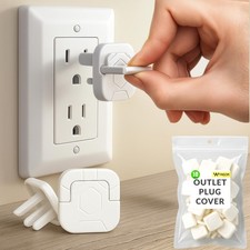 Baby Proof Outlet Covers with Pull Handle - Child Safety Plug Covers, 10 Count