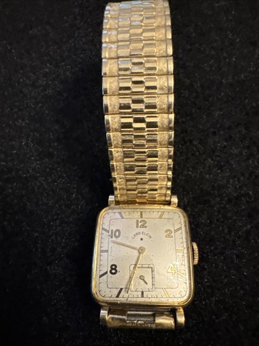Mens Vintage Lord Elgin Tank 14k Gold Filled Manual Wind Up Watch Working. - Picture 2 of 6