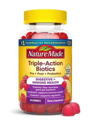 Nature Made Triple-Action Biotics, Gut and Immune Health 48 Count