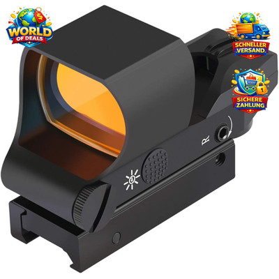Rotpunktvisier 20mm 22mm 4 Reticles 5 Helligkeitseinstellungen für Jagd Softair