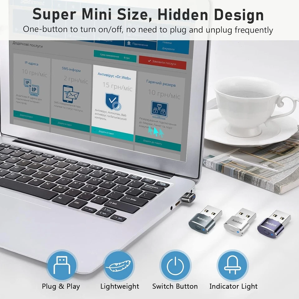 USB Mouse Mover Automatic Mini Shaker 2 Modes Driver-Free Plug & Play USB-C - Image 4 of 4