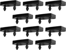 10x Embout Support Latte Simple 55x10mm à Clipser Plastique Noir Sommier Cadre