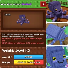 GROW A GARDEN MEGA MIMIC OCTOPUS AGE 100 ✅ONLINE 24/7