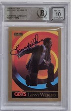 Lenny Wilkens 1990-91 Skybox Card #305 Cavaliers Gem 10 AUTO Signed Beckett BAS