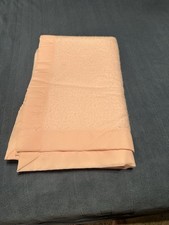 Vintage Acrylic Infant Baby Blanket Pink Girls Soft Nylon Trim 36.5  x49.5  