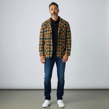 Pendleton Wool Plaid Blazer Jacket Men's Size L Elbow Patches Heritage Country