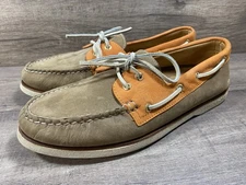 Sperry Gold Cup AO 2 Eye Boat Shoes Non Marking Tan Orange Mens Size 11.5 M