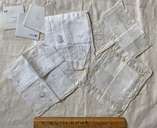 4 Vtg Wedding Sunday Best Hankies Made In MADEIRA NOS w Tags Desco York Street