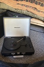 Crosley Cruiser Deluxe Portable 3 Speed Bluetooth Record Player CR8005D-BC