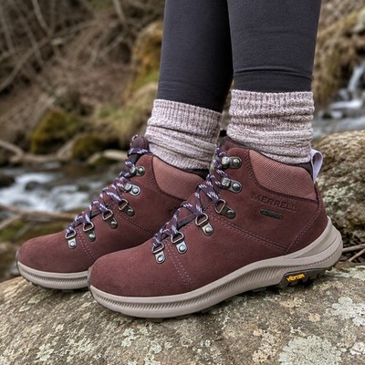 Merrell Ontario 2 Mid WP Burgundy Waterproof Hiking Boots  Womens Size 7 *READ
