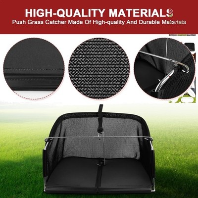Efficient Grass Catcher for 14-Inch & 16-Inch Push Reel - Black & Easy to Clean