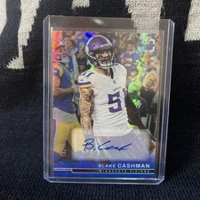 2025 Panini Photogenic Blake Cashman Blue Refractor /49 Minnesota Vikings #74