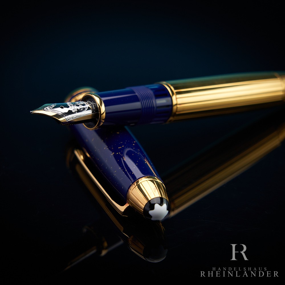 Montblanc Solitaire Ramses II Lapislazuli Le Grand Fountain Pen ID