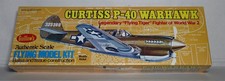Guillow's Curtiss P-40 Warhawk WWII Fighter Balsa Wood Flying Model Kit 501
