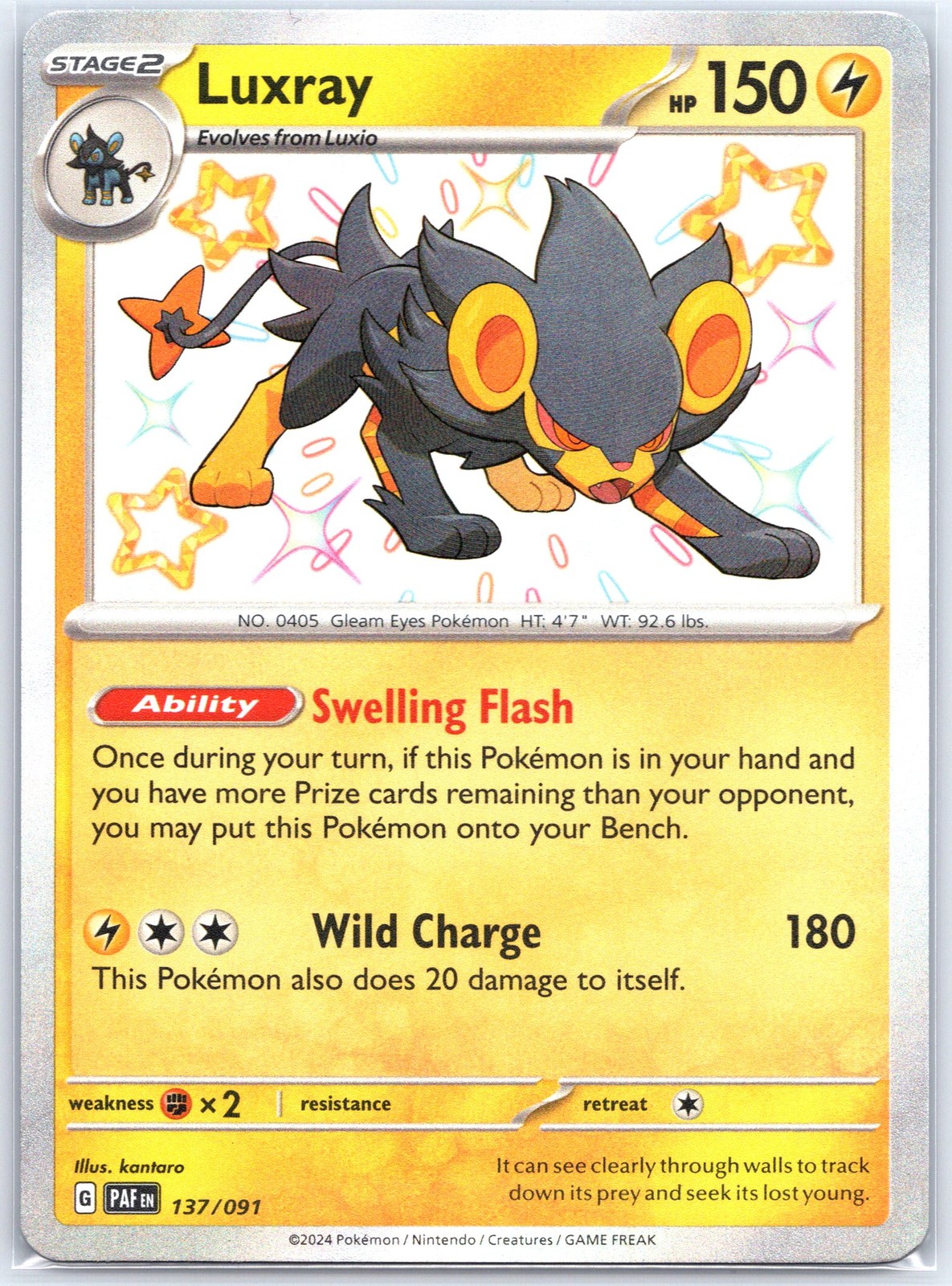 Luxray 137/091 Near Mint SV: Paldean Fates Pokemon Shipnow