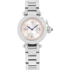 Cartier 27mm Pasha W3140008/2973 Pink Dial Steel - No Papers
