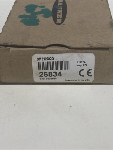 New Banner SM312DQD 26834 Mini-beam photoelectric sensor 10-30VDC diffuse QD - Picture 3 of 5
