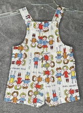 Vintage Health Tex 18 Month Romper Nursery Rhyme Baby Boy USA Made White Blue