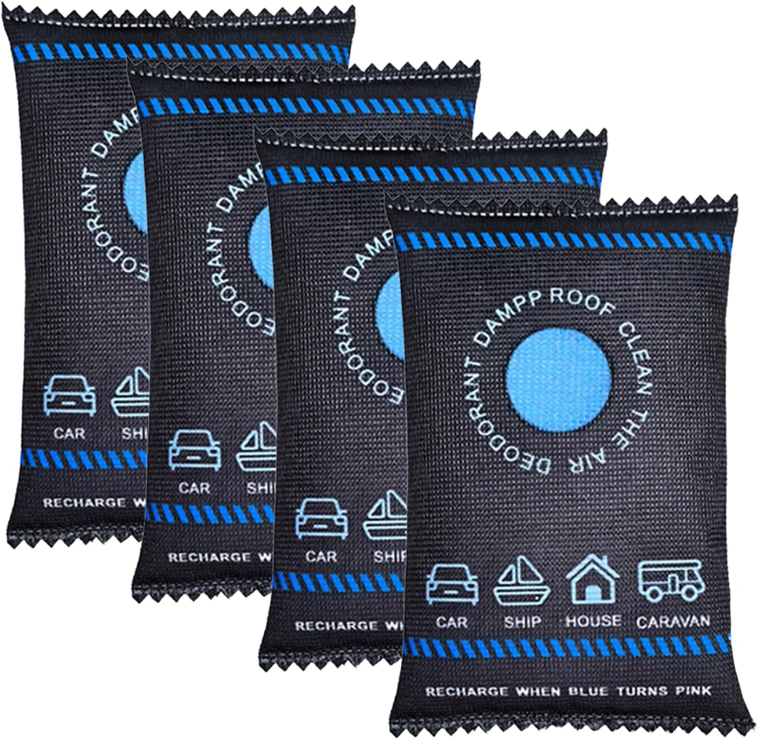 200g Car Dehumidifier Bags, Reusable Moisture Absorber, Leakproof for