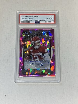 CeeDee Lamb Legacy Rookie Auto 1/5 PSA 10 Dallas Cowboys 2020