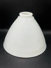 Vintage Corning White Milk Glass Waffle Pattern Torchiere Lamp Shade No. 820120