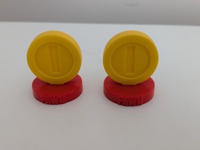 Nintendo Super Mario Schach Ersatz Coin Pawns x2