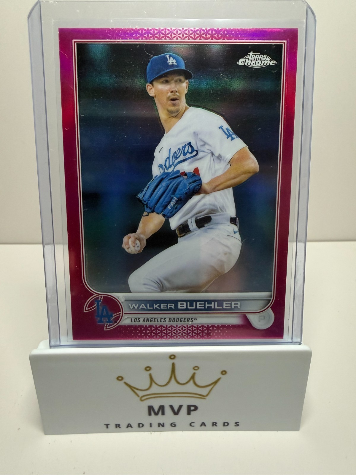 2022 Topps Chrome Walker Buehler #123 Magenta Refractor LA Dodgers 158/399