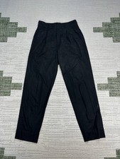 Everlane Way High Drape Tapered Leg Pants Womens 00 Black Cotton Business Formal