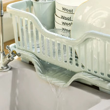 Dish Drying Rack Kitchen Utensils Drainer Rack with Drain Board Countertop Dinne