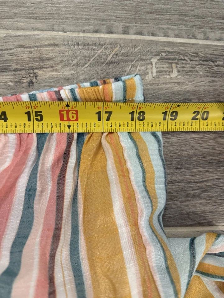 Zac & Rachel Women's XL STRIPED  Maxi Full Skirt Flowy Boho Bohemian Lined - Image 3 of 4