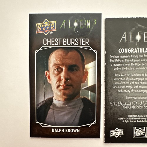 Alien 3 Upper Deck MINI Auto Christopher Ralph Brown Chest Burster ERROR 🔥 - Picture 5 of 7