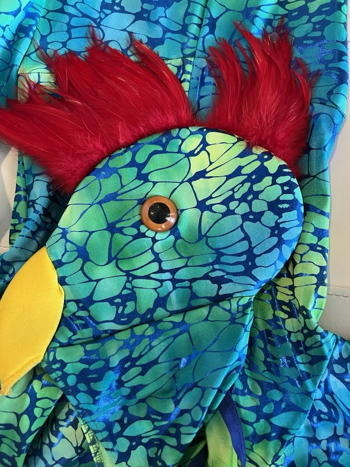 Halloween Bird Costume Child L Unitard One Piece With zipper In back - Image 3 of 4