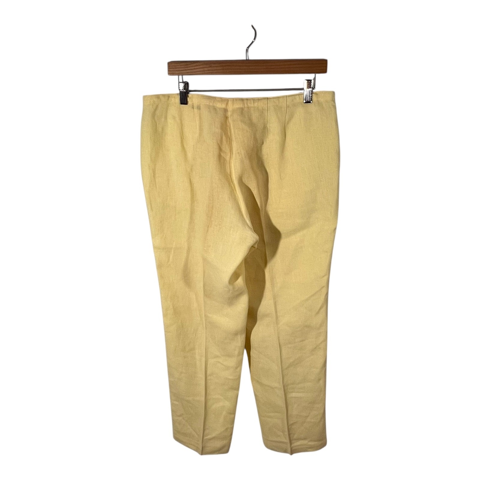 Talbots Pull On Pants Linen Drawstring Cropped St… - image 3