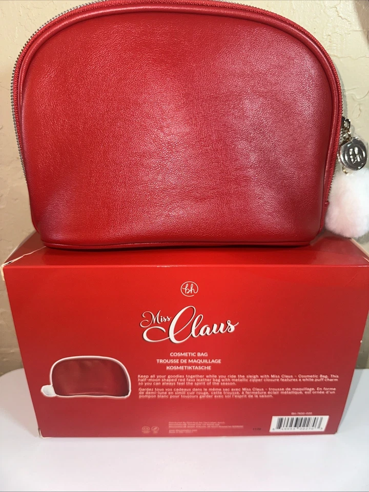 Sujetador Cosméticos Miss Claus Premium Rojo Cosméticos/Bolso de Maquillaje NUEVO EN CAJA Media Luna Foto 2 de 2