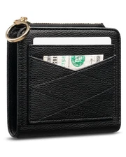 Leather Wallet for Woman RFID Blocking Bifold Small Compact Wallets Zipper Po...