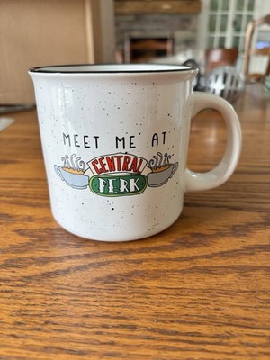 Friends Central Perk Coffee Mug 24 oz White Green NBC TV Show Tea Soup Hot Cocoa