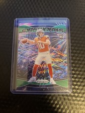 2024 Panini Prizm - Fireworks Bo Nix #23 Green Wave Prizm (RC)