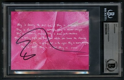Ed Sheeran signed autograph auto 3.5x4.5 CD Insert Singer: Play BAS Slabbed